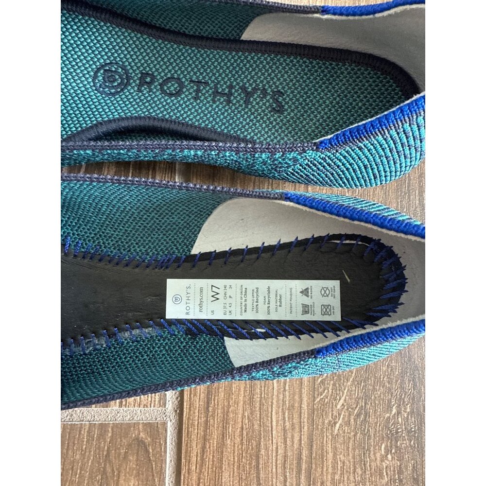 Rothy's Size 7 Spruce Python Blue Points Worn 1 T… - image 3